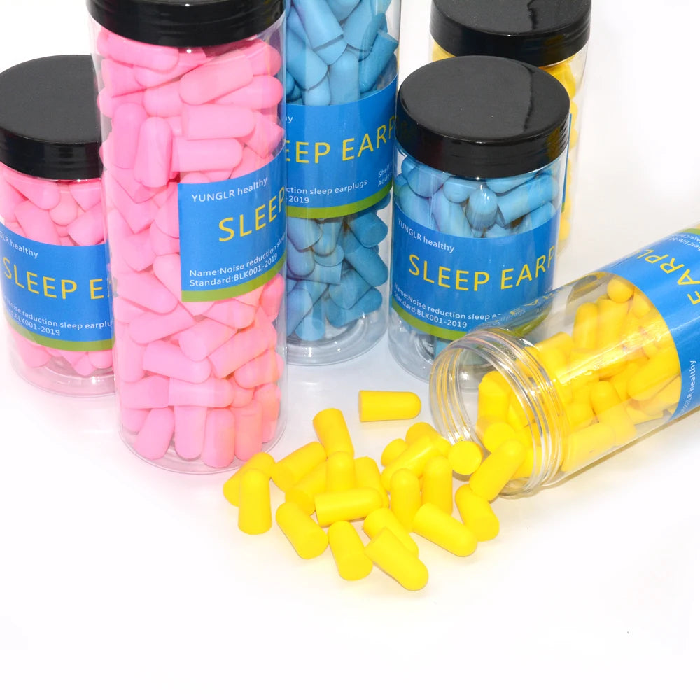 30/60 Earplugs Noise Reduction Sleep Anti Canceling Music Sound Insulation Earplug Protection Foam Sleeping Reusable Ear Plugs - Hiccupzz