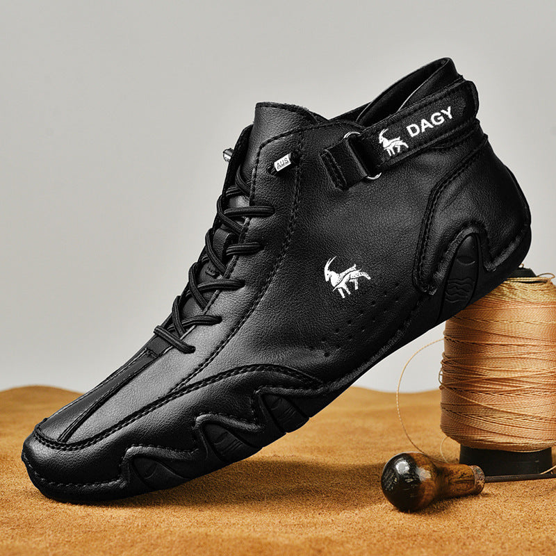 Male Ram Shoes High Cotton-padded Shoes Casual Fleece-lined - Hiccupzz