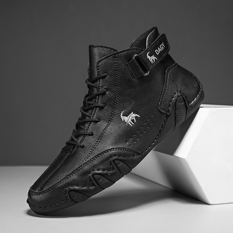 Male Ram Shoes High Cotton-padded Shoes Casual Fleece-lined - Hiccupzz