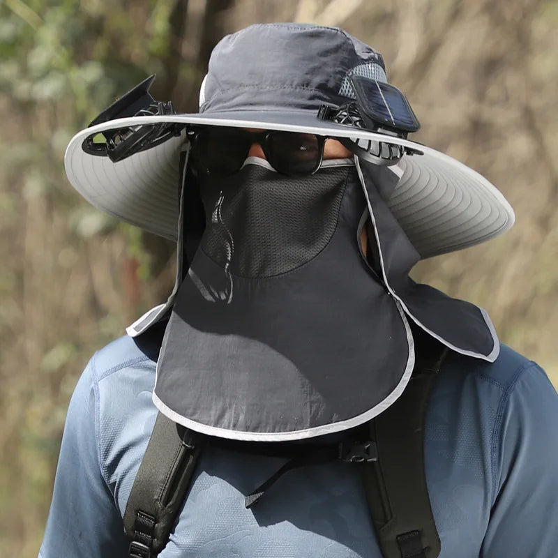 Solar Fan Fisherman Hat Outdoor - Hiccupzz