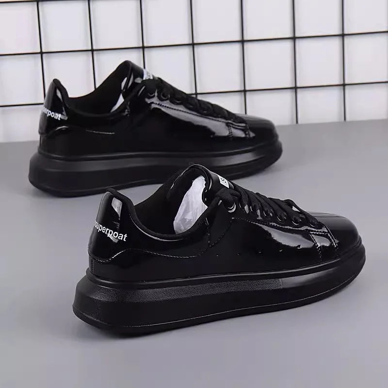 Red Glossy Casual Shoes – Breathable Sports Skateboard Shoes - Hiccupzz