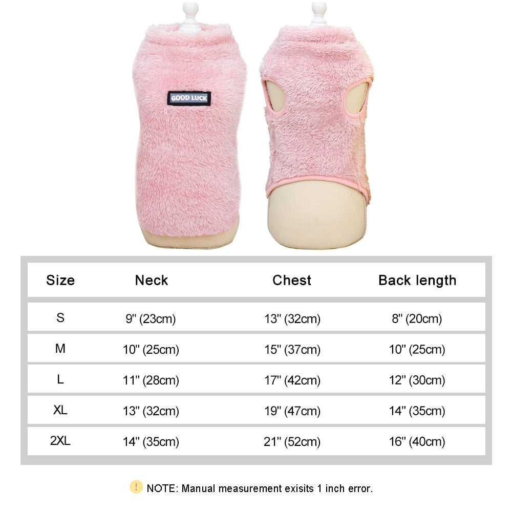 Soft Coral Fleece Pet Clothes Warm Dog Vest Coat Cute Puppy Sweater Cat Apparel For Chihuahua Yorkie Terrier Shih Tzu Pet Outfit - Hiccupzz
