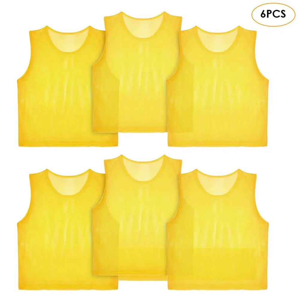 6/12 PCS Adults Children Soccer Training Vest Football Shirts Jerseys - Hiccupzz