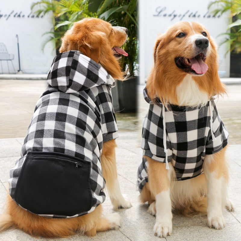 Dog Winter Coat Pet Jacket Plaid Reversible Vest Cold Weather Dog Clothes Pet Apparel for Small Medium Large Dogs - Hiccupzz
