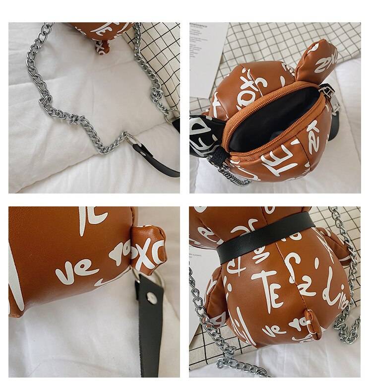 3D Cartoon Bear Purses and Handbags for Women - Hiccupzz