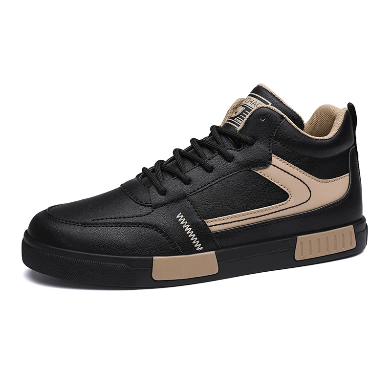 Sneakers For Men Vulcanized Shoes High Top Shoes Lace Up Skateboard Simple Design Casual Outdoor Sport Shoe Male Plus Size 38-47 - Hiccupzz