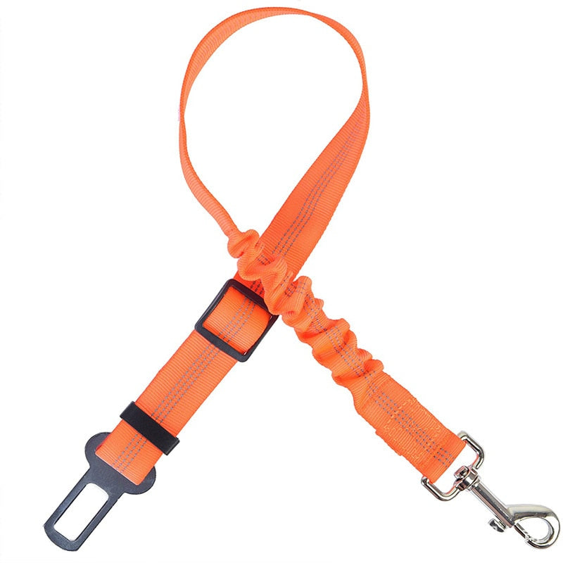 Two-in-one Nylon Adjustable Dogs Harness Collar Pet dog Accessories Pet Car Seat Belt Lead Leash Backseat Safety Belt - Hiccupzz