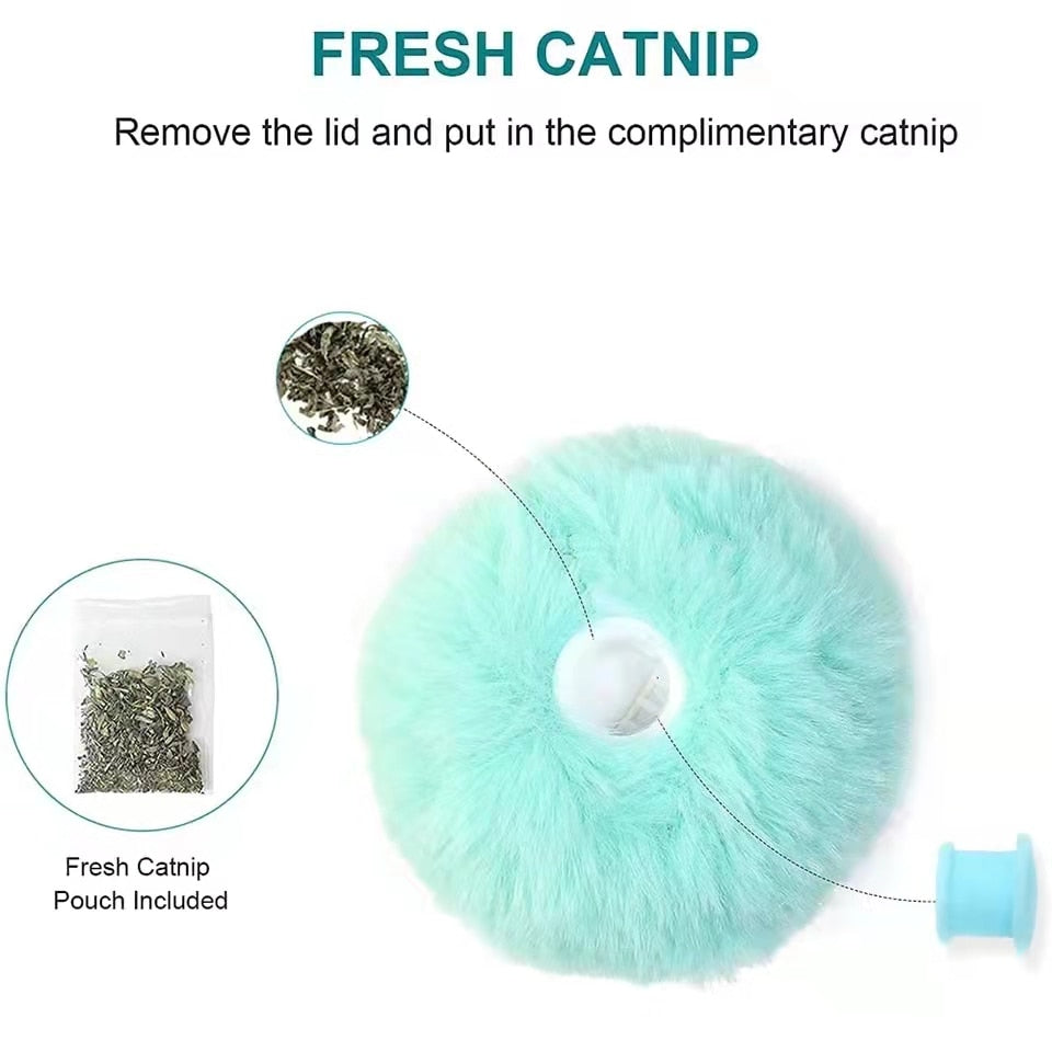 Smart Cat Toys Interactive Ball Plush Electric Catnip Training Toy Kitten - Hiccupzz