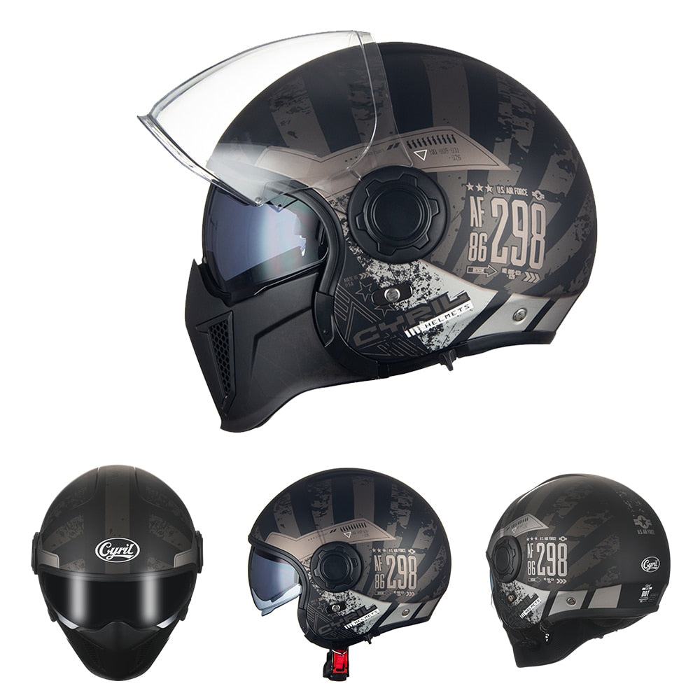 Modular Motorcycle Full Face Helmet DOT ECE Approved - Hiccupzz