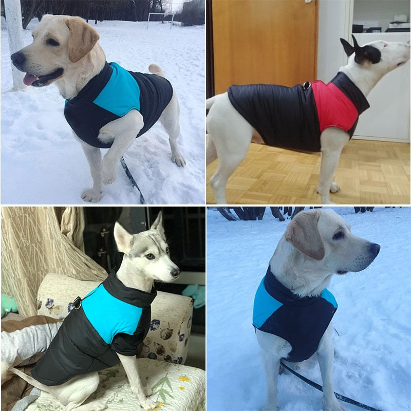 Waterproof Dog Clothes Zipper Jacket Coat For Small Medium Large Dogs Winter Warm Pet Clothing for Dog Costume Vest Apparel - Hiccupzz