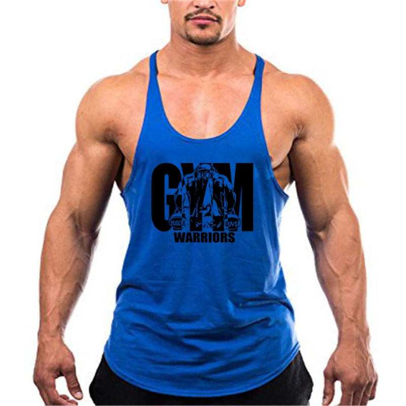 Men's Bodybuilding Tank - Cotton Sleeveless Gym Shirt - Hiccupzz