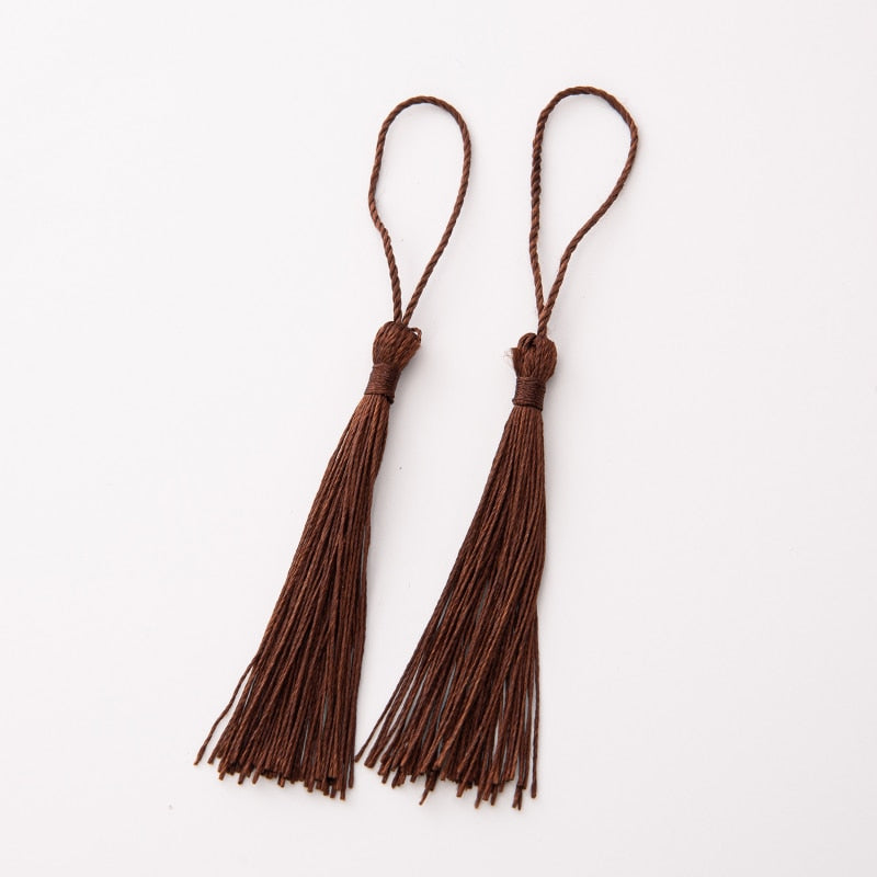20pcs 80mm Bookmarks Hanging Rope Silk Tassel For Craft DIY Key Chain, Earring Hooks, Pendant, Jewelry Making - Hiccupzz