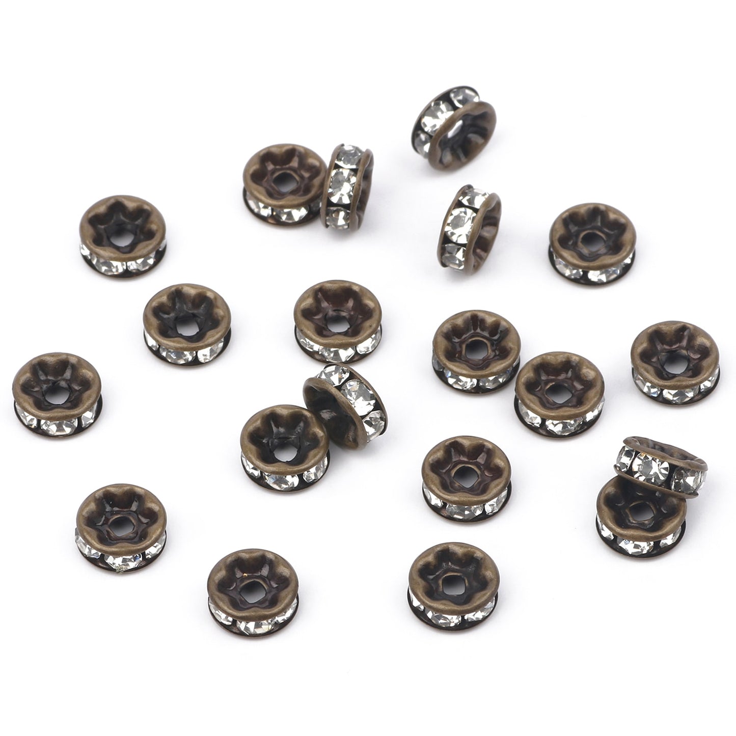 50pcs/lot Crystal Round Loose Spacer Beads for DIY Making Bracelet Necklace Accessories - Hiccupzz