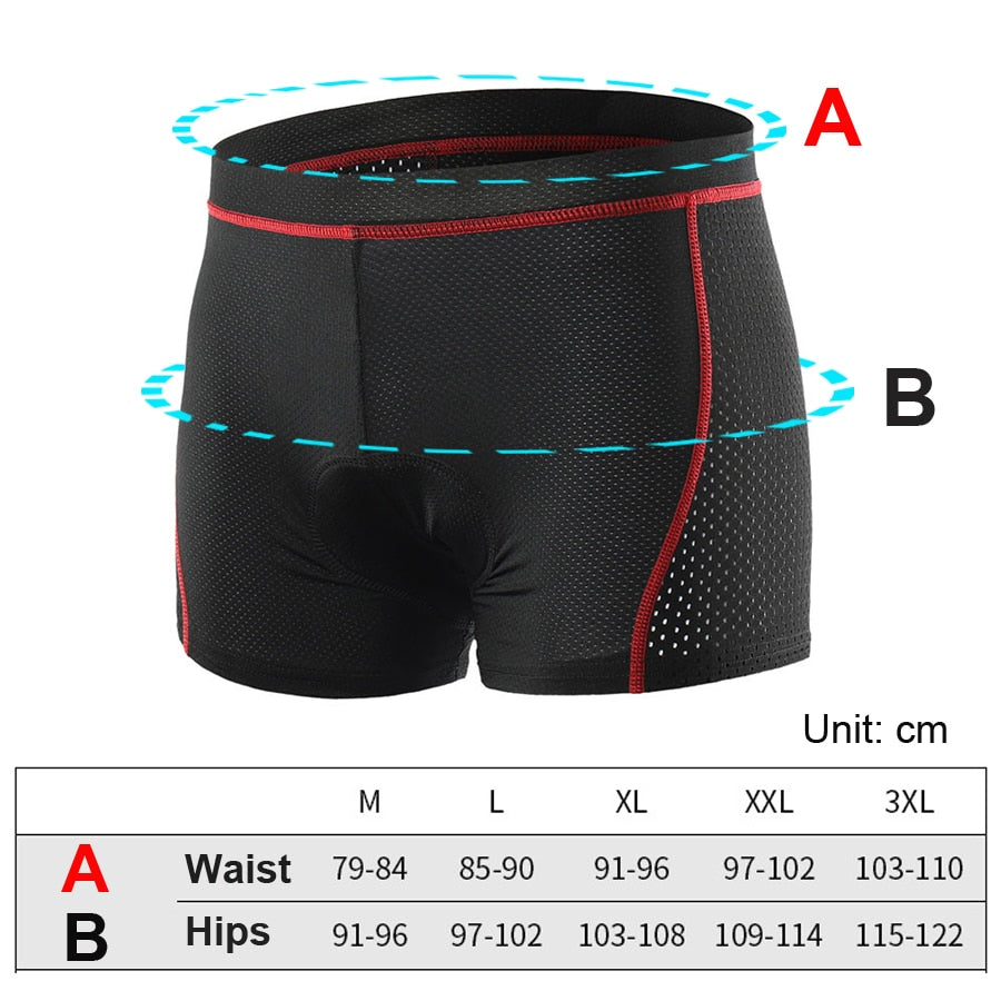 Breathable Cycling Shorts Cycling Underwear 5D Gel Pad - Hiccupzz
