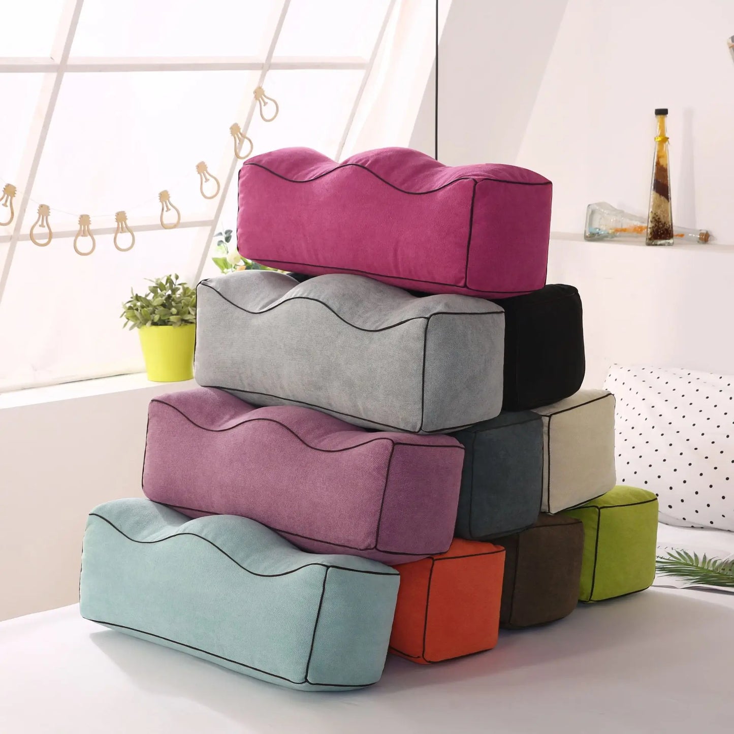 Memory Foam Leg Foot Raiser Pillow Support Cushion Home Massage Support Body Pillows Sleeping for Pregnant Orthopedic Sciatica - Hiccupzz