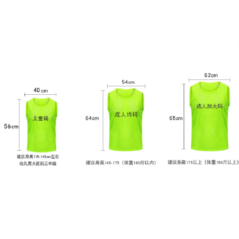 6/12 PCS Adults Children Soccer Training Vest Football Shirts Jerseys - Hiccupzz