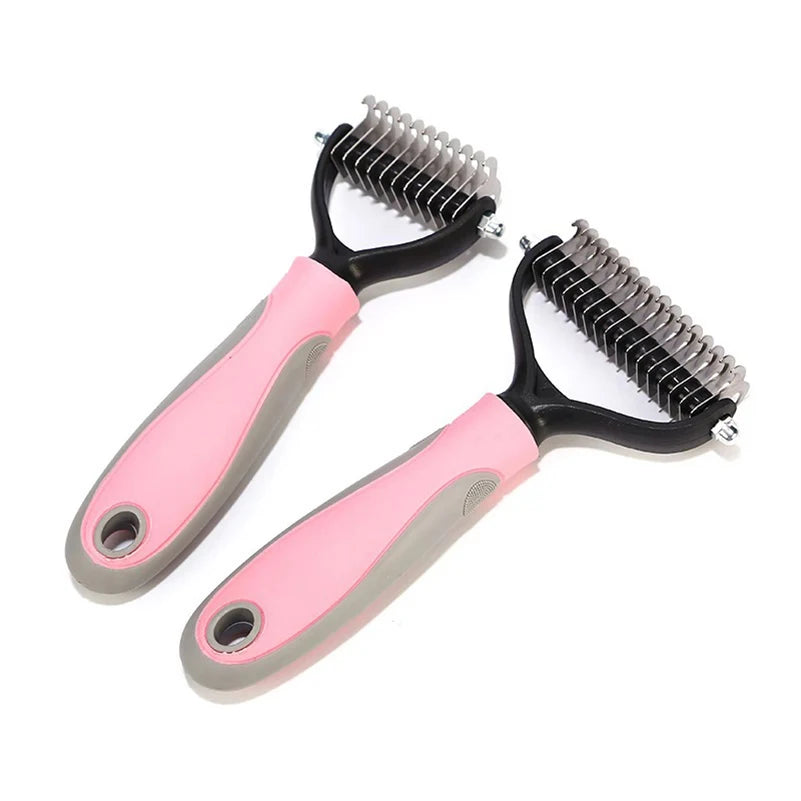 Professional Pet Deshedding Brush - Dog Hair Remover & Knot Cutter for Cats and Puppies | Grooming & Shedding Comb for Dogs - Hiccupzz
