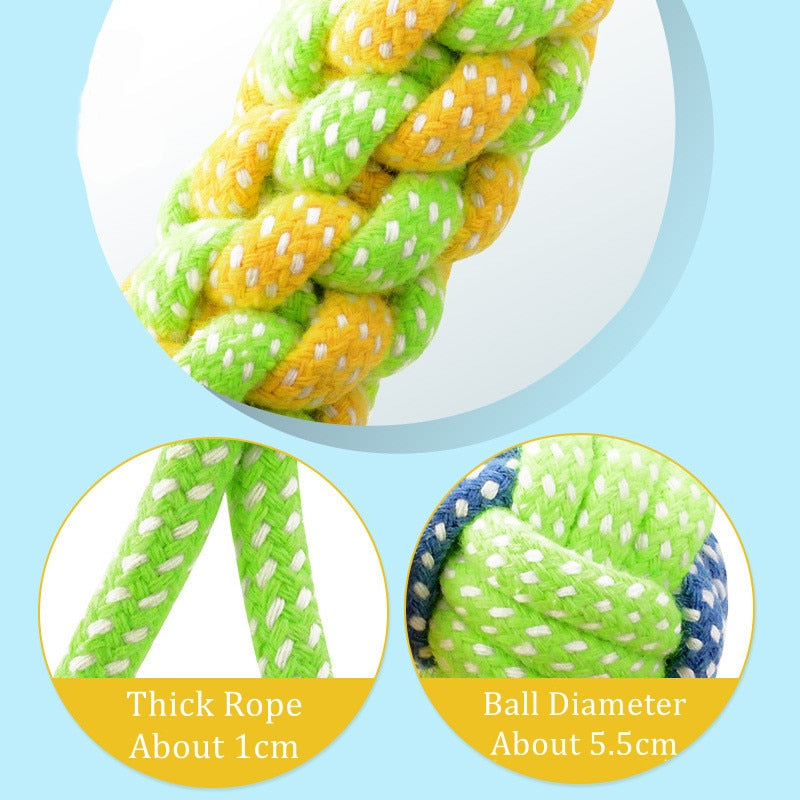 Pet Dog Toys for Large Small Dogs Toy Interactive Cotton Rope Mini Dog Toys Ball for Dogs Accessories Toothbrush Chew Puppy Toy - Hiccupzz