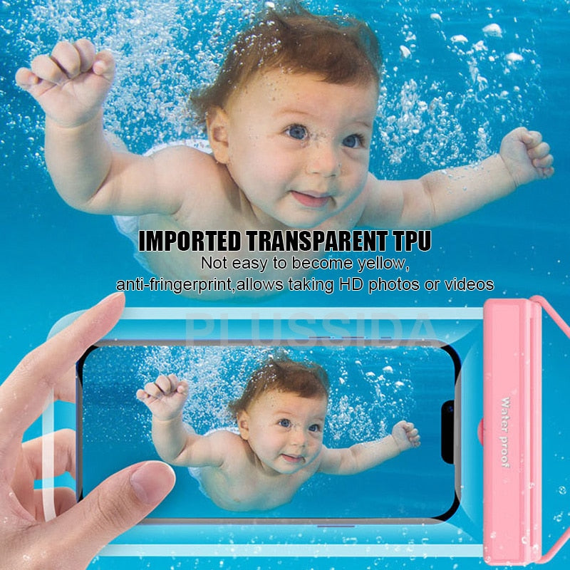 Waterproof Phone Case Under 7.0 inches For iPhone 13 14 Pro Max , Huawei, Xiaomi, Redmi, Note Samsung - Hiccupzz