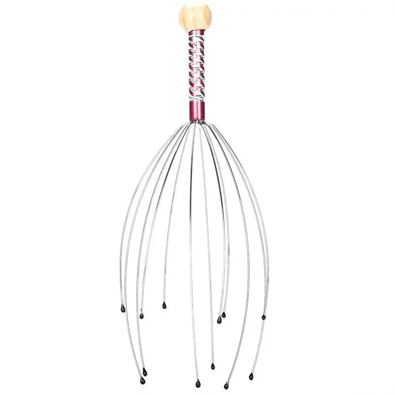 Octopus Head Massager - Stainless Steel Scalp Scratcher and Brain Massage Claw for Relaxation and Itch Relief
