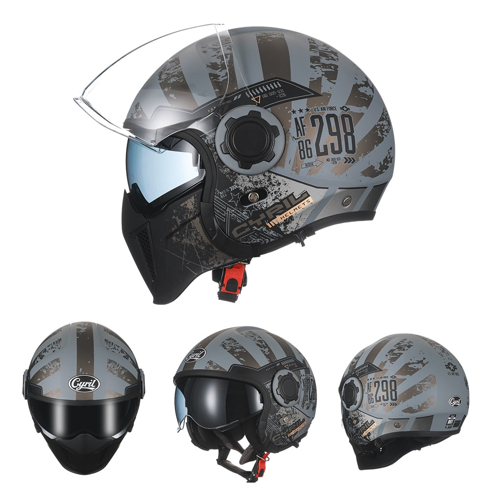 Modular Motorcycle Full Face Helmet DOT ECE Approved - Hiccupzz