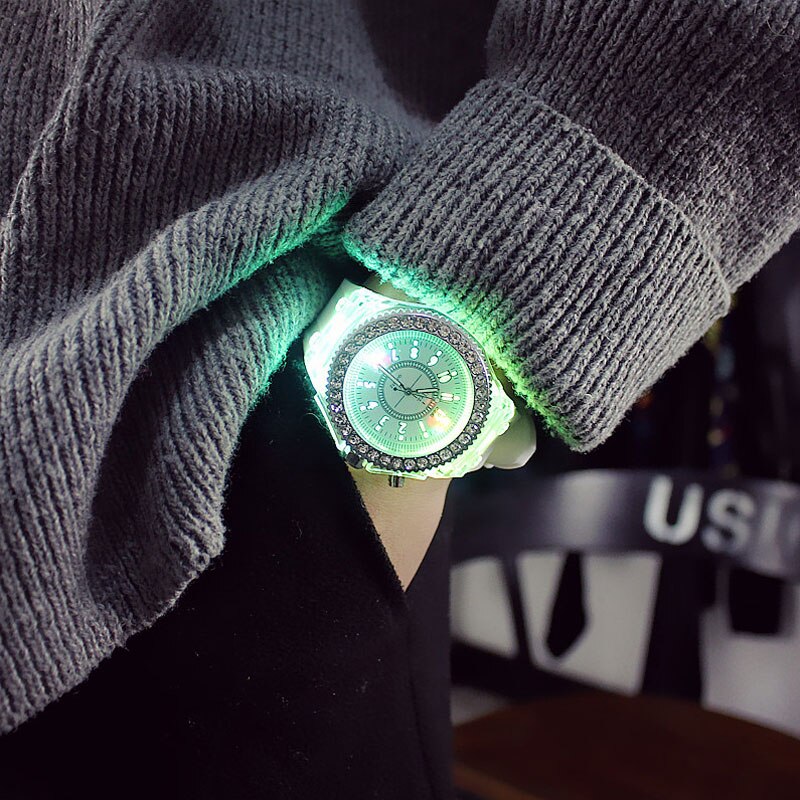Flash Luminous Rhinestone Led Watch Trends for girls - Hiccupzz