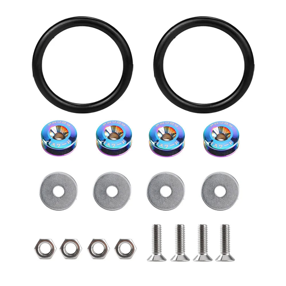 Aluminum Universal Quick Release Fasteners Bumper Fender Washers For Honda Civic Kia Mitsubishi Detachable Screws - Hiccupzz