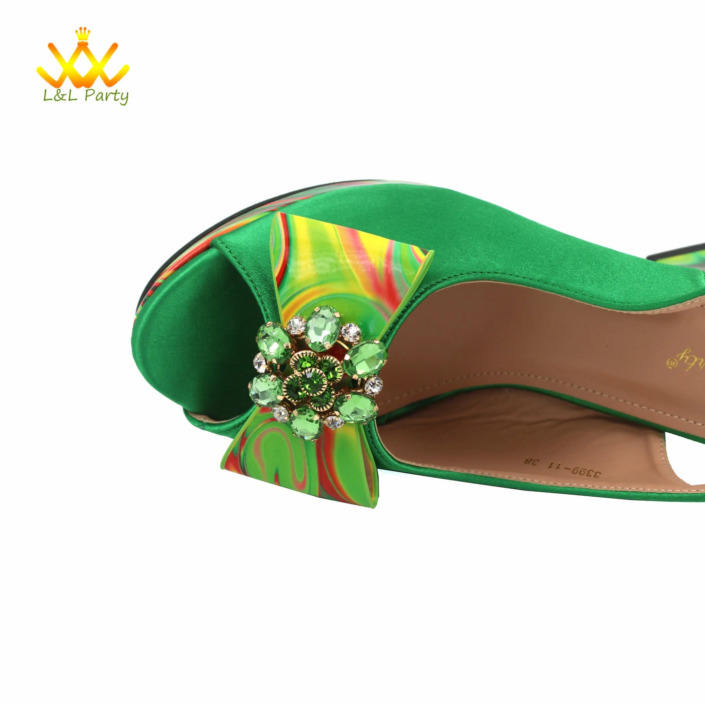 Appliques Specials Italian Design Nigerian Women Shoes Matching Bag Set in Red Color INS Hot Sale Sandals - Hiccupzz