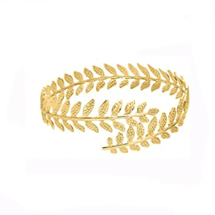 Simple Boho Coil Upper Arm Band Cuff Armlets for Women Girls, Adjustable Arm Bangle - Hiccupzz
