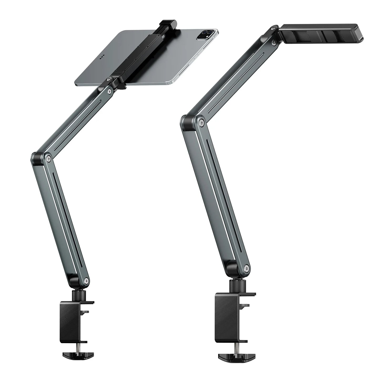Foldable Tablet/Phone Holder – Adjustable Aluminum Alloy Stand with 360° Rotation, Bed & Desk Mount for 4–12.9 Inch Devices (iPad, iPhone, Tablets, Smartphones)