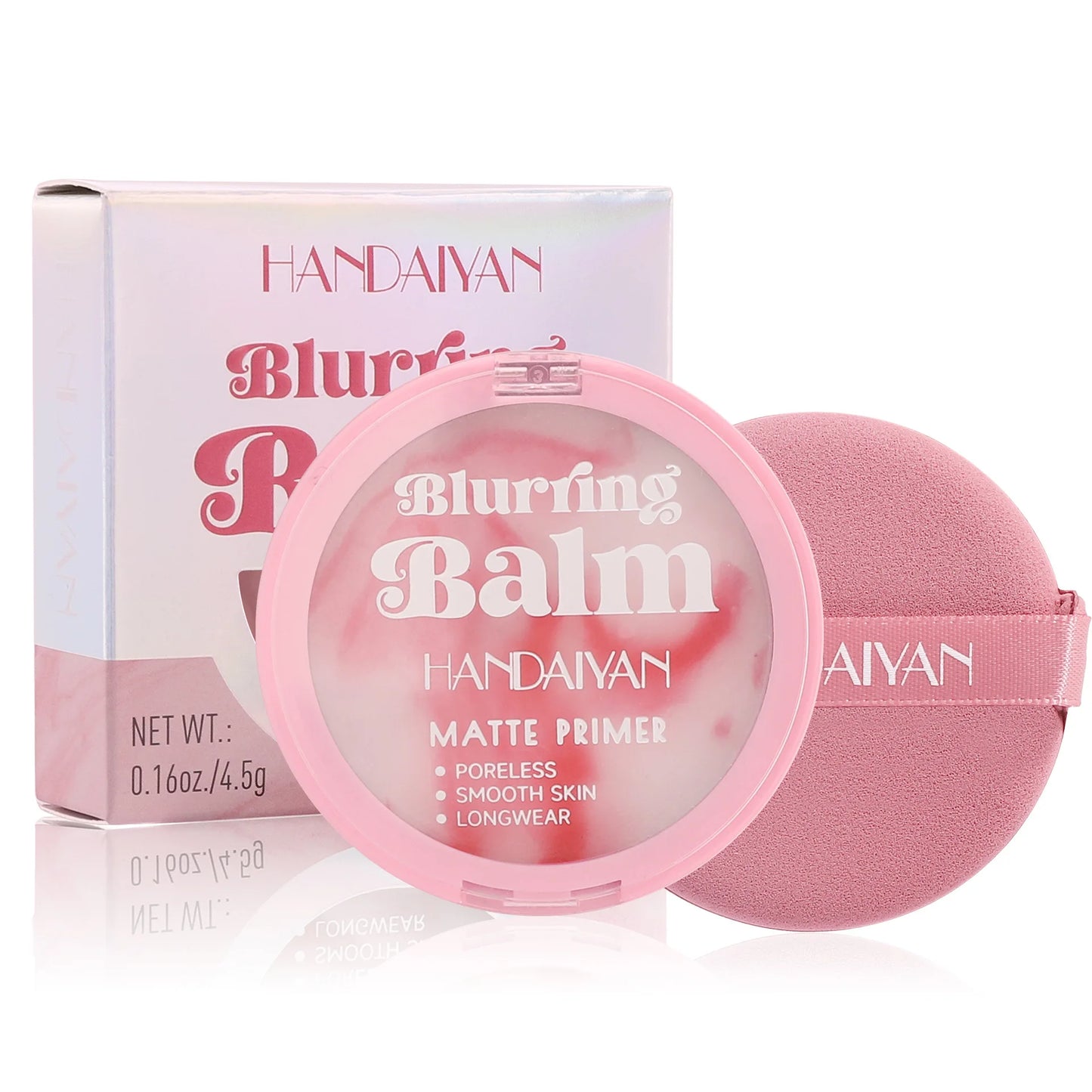 HANDAIYAN Matte Concealer Makeup Setting Powder with Puff Light Mist Sense Waterproof Oil Control Without Taking Off Makeup - Hiccupzz