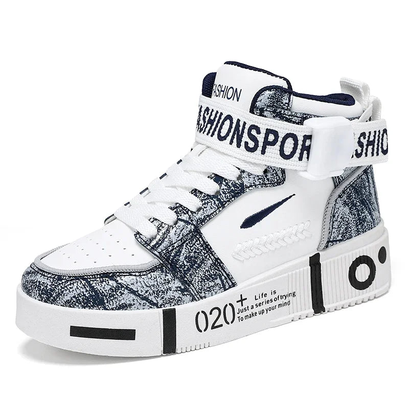 Boy High Top Sport Shoes for Kids, Fashionable Gym Sneakers - Hiccupzz