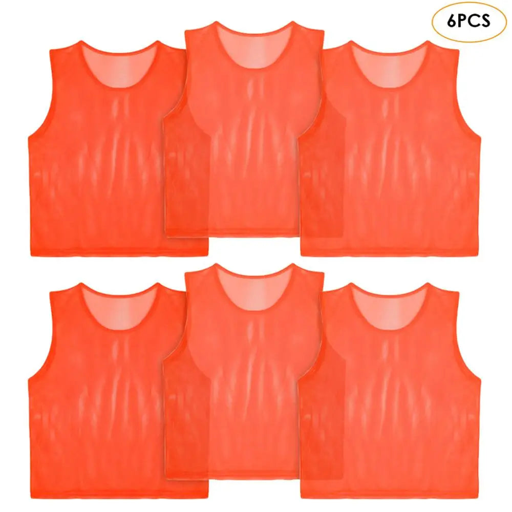 6/12 PCS Adults Children Soccer Training Vest Football Shirts Jerseys - Hiccupzz