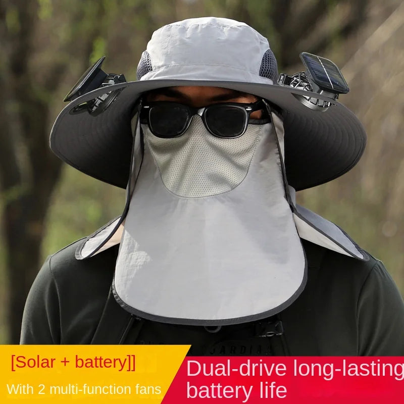 Solar Fan Fisherman Hat Outdoor - Hiccupzz