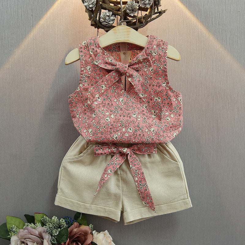 Kids Girls Clothing Sets Summer New Style Brand  Baby Girls Clothes Short Sleeve T-Shirt+Pant Dress 2Pcs Children Clothes Suits - Hiccupzz