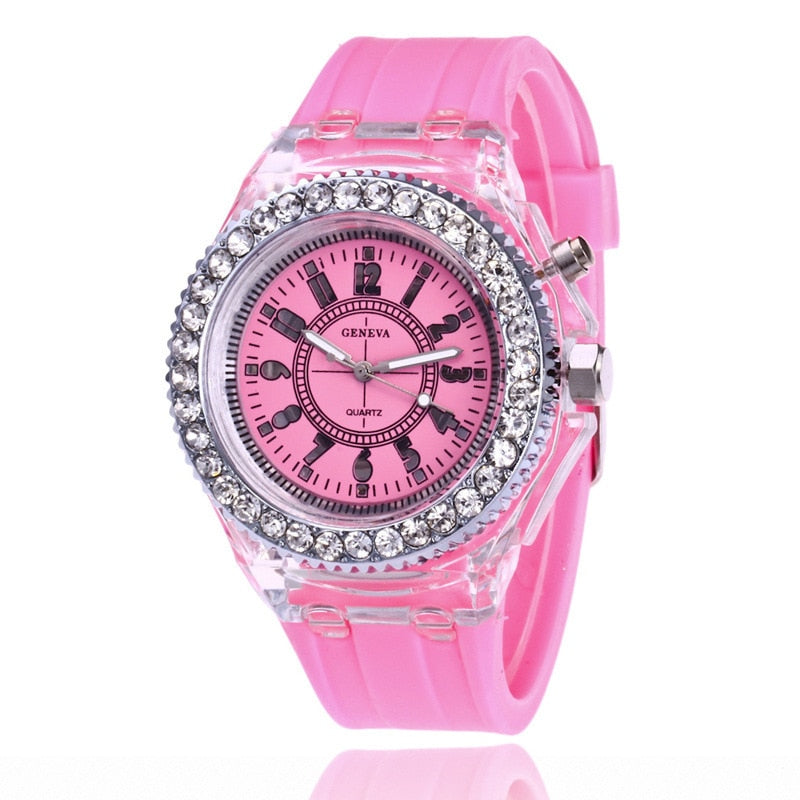 Flash Luminous Rhinestone Led Watch Trends for girls - Hiccupzz