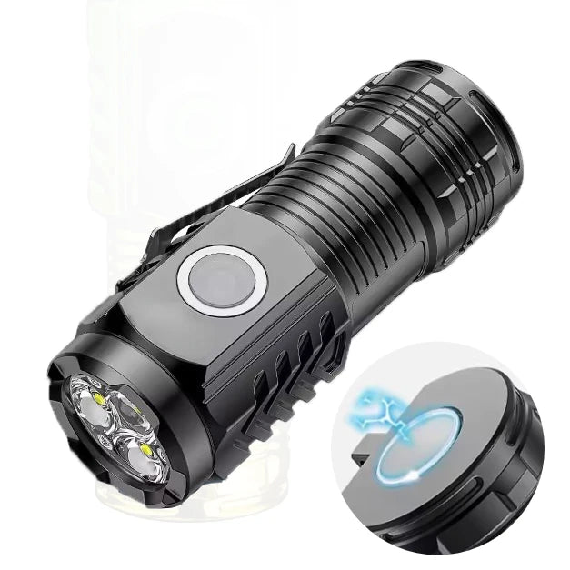 High Quality 3*SST20 LED Flashlight 18350 Super Bright Torch Rechargeable USB Light Waterproof with CAP CLIP for Hiking Camping - Hiccupzz