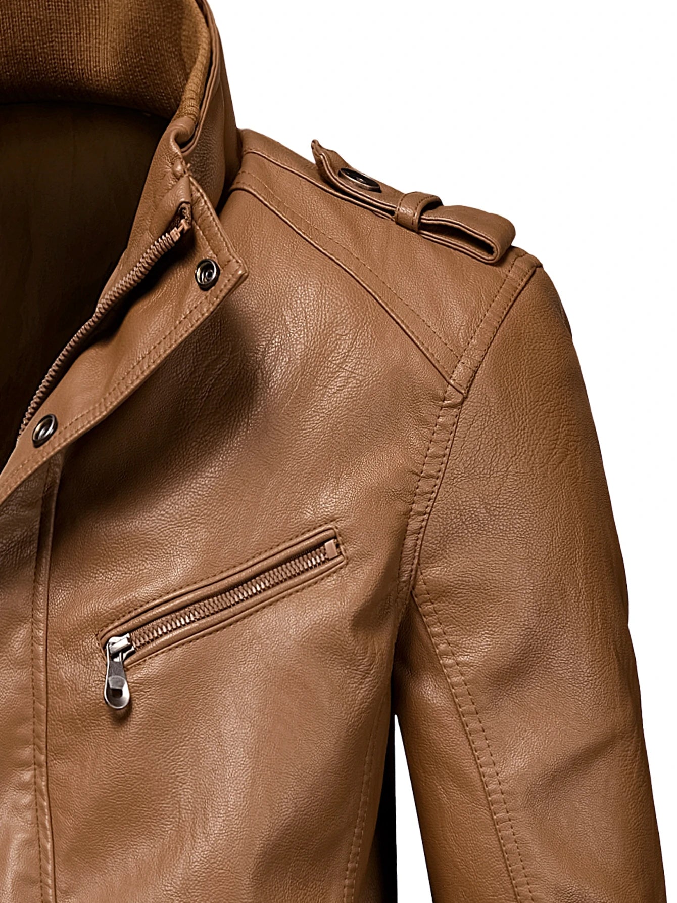 Men's Autumn Fashion Leather Jacket - Warm Long Coat with Pockets, Casual Winter England Style Vintage Parka - Hiccupzz