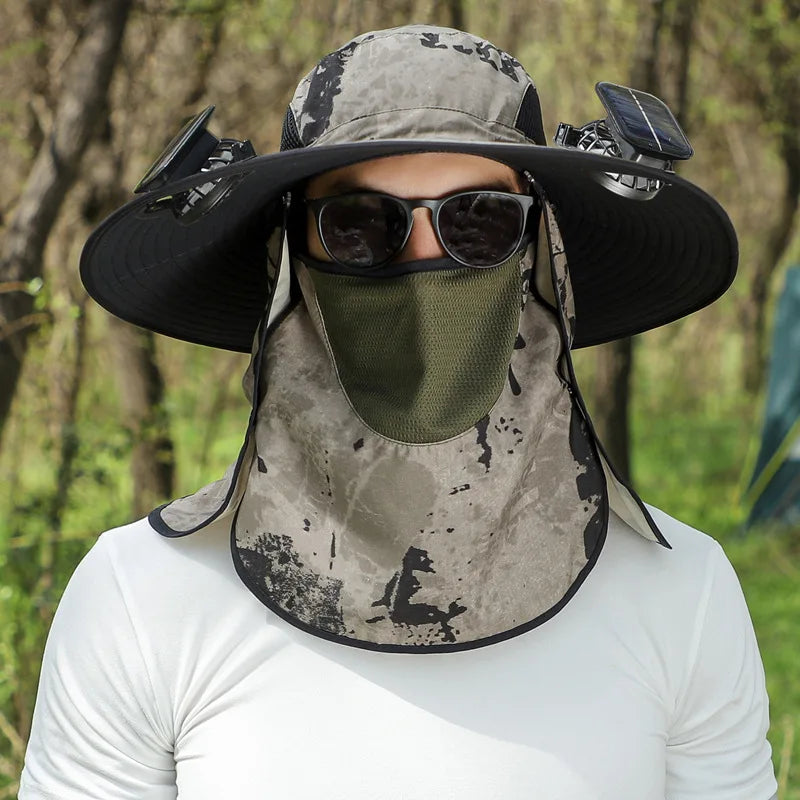 Solar Fan Fisherman Hat Outdoor - Hiccupzz