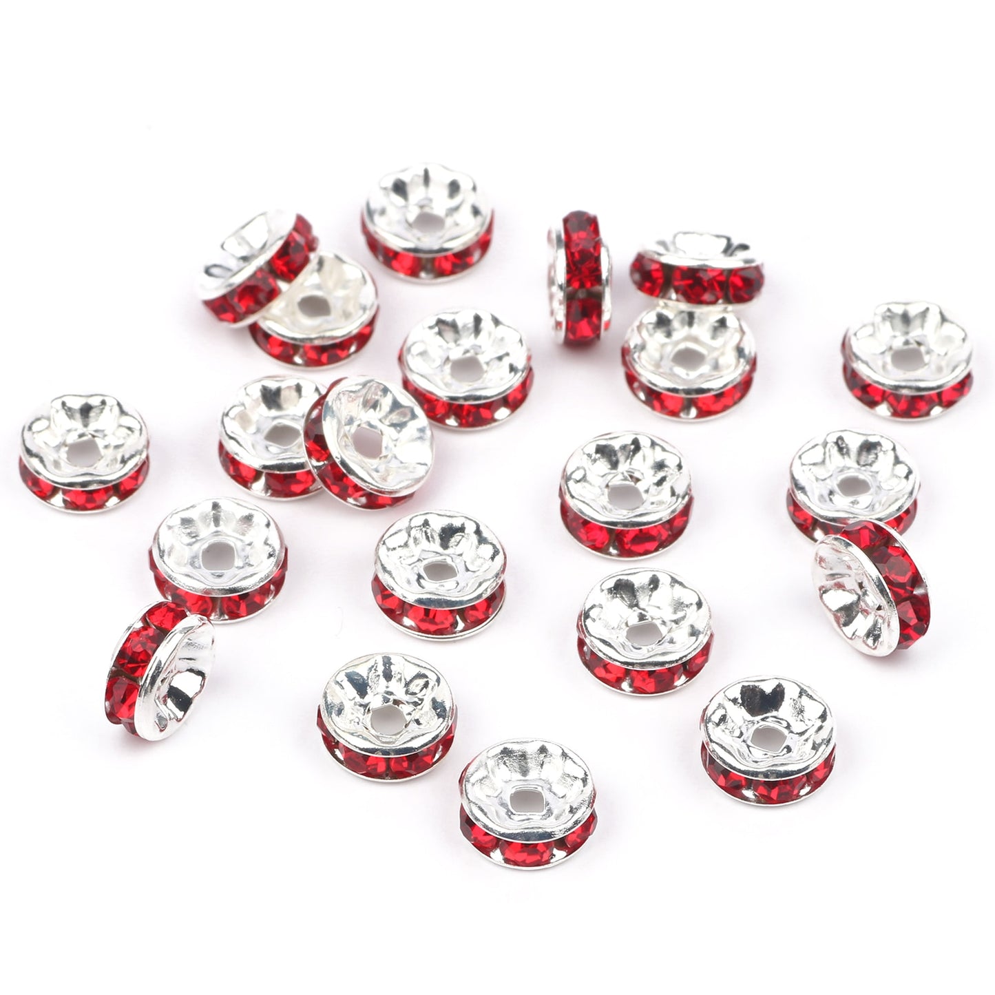 50pcs/lot Crystal Round Loose Spacer Beads for DIY Making Bracelet Necklace Accessories - Hiccupzz