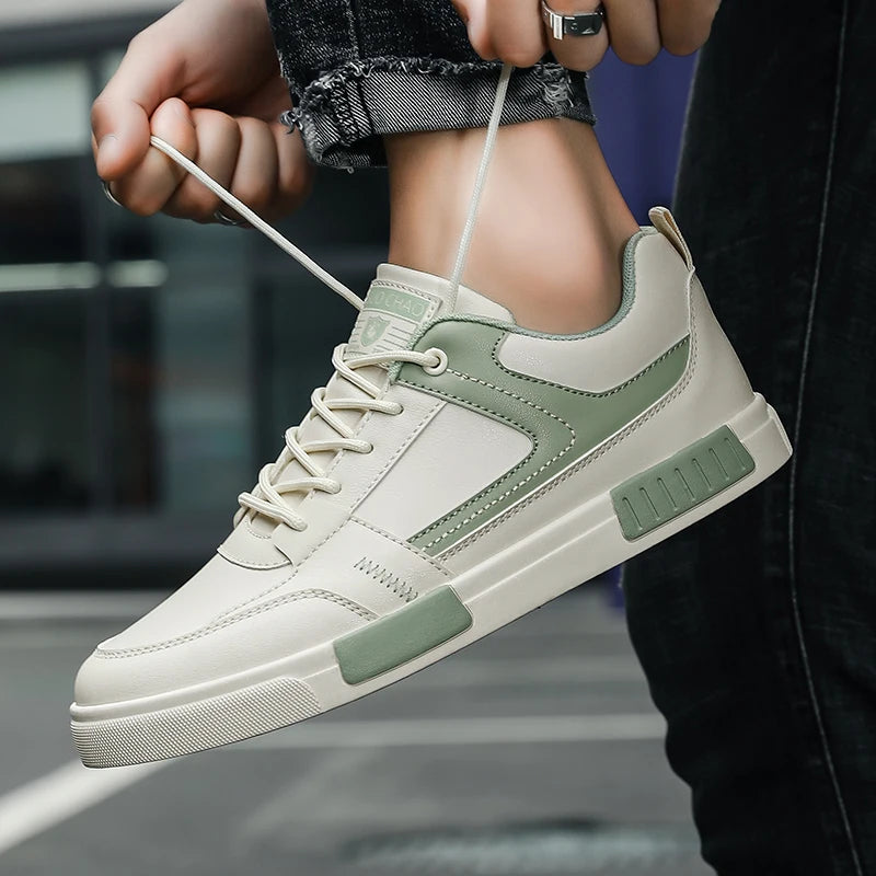 Sneakers For Men Vulcanized Shoes High Top Shoes Lace Up Skateboard Simple Design Casual Outdoor Sport Shoe Male Plus Size 38-47 - Hiccupzz