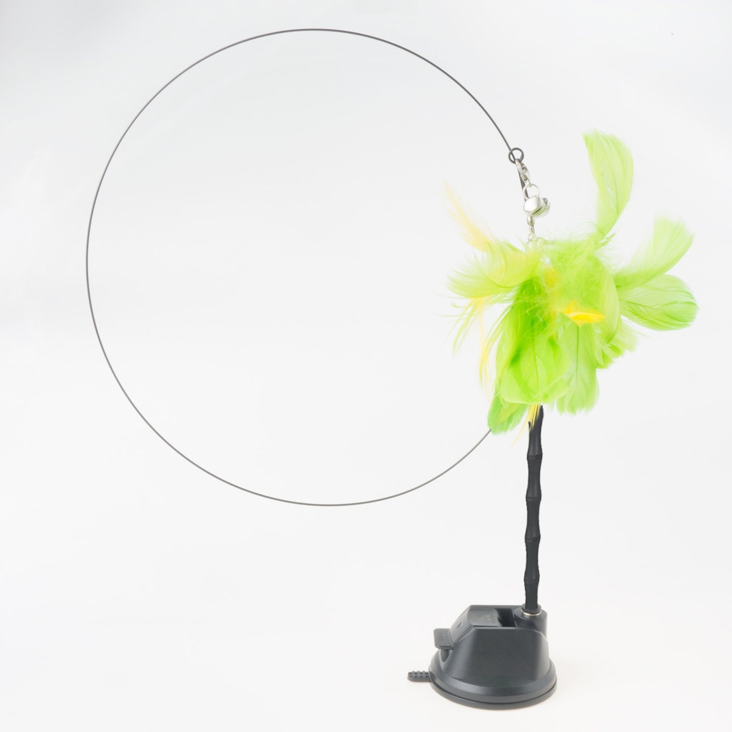 Handfree Bird/Feather Cat Wand with Bell Powerful Suction Cup Interactive Toys for Cats Kitten Hunting Exercise - Hiccupzz