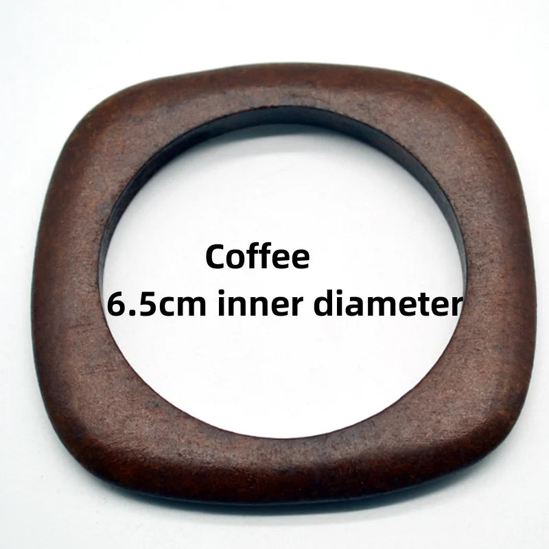 Elegant Natural Wood Square Bracelet for Women, Coffee Girl Jewelry, Geometric Wooden Bangles - Hiccupzz