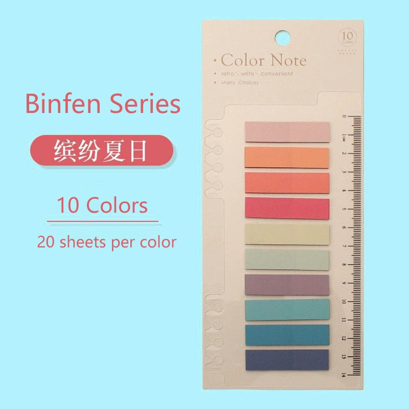 6 Series Color Self Adhesive Memo Pad Sticky Notes - Hiccupzz