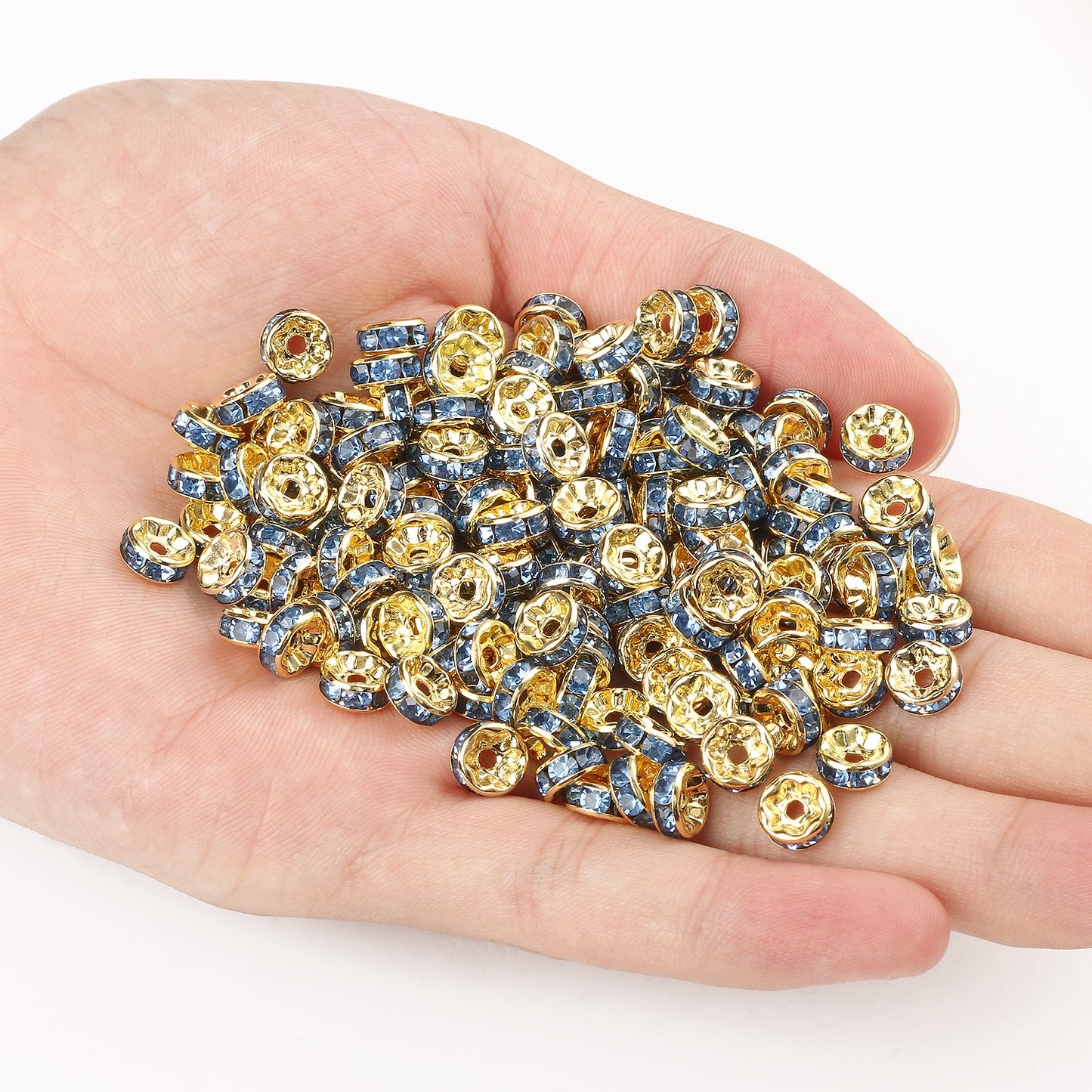 50pcs/lot Crystal Round Loose Spacer Beads for DIY Making Bracelet Necklace Accessories - Hiccupzz