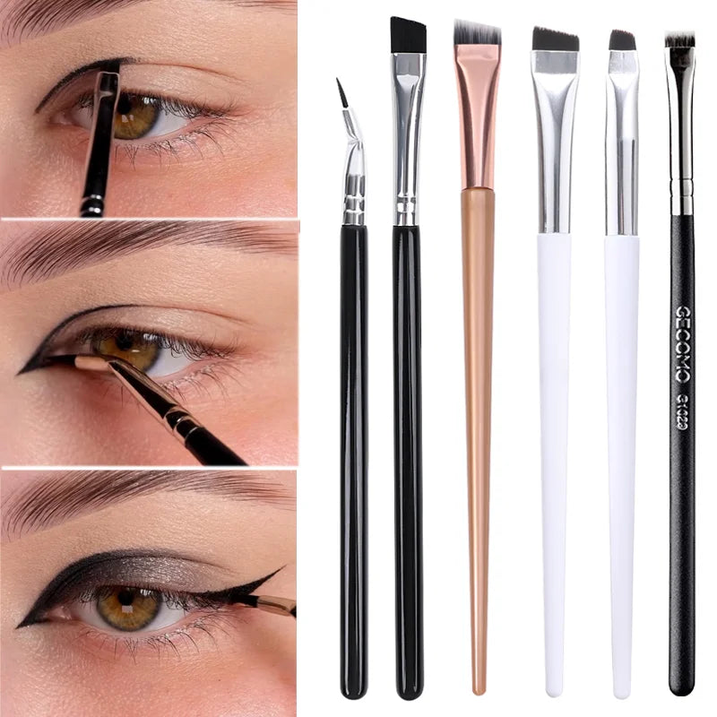 Professional Eyebrow Eyeliner Brushes Soft Angled Blade Thin Flat Contouring Brow Eye Liner Makeup Brush Women Eyes Makeup Tools - Hiccupzz