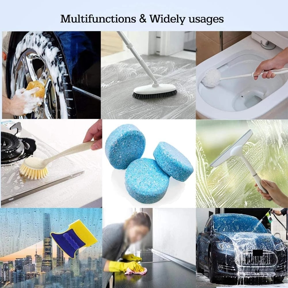 5/10/20/40/100Pcs Solid Cleaner Car Windscreen Wiper Effervescent Tablets Glass Toilet Cleaning Car Accessories - Hiccupzz