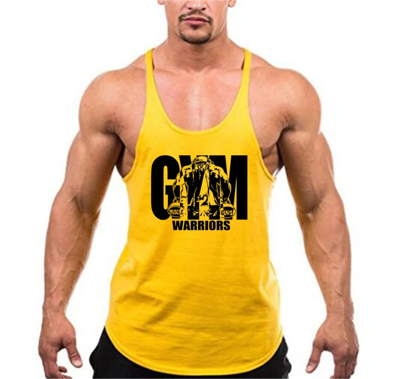 Men's Bodybuilding Tank - Cotton Sleeveless Gym Shirt - Hiccupzz