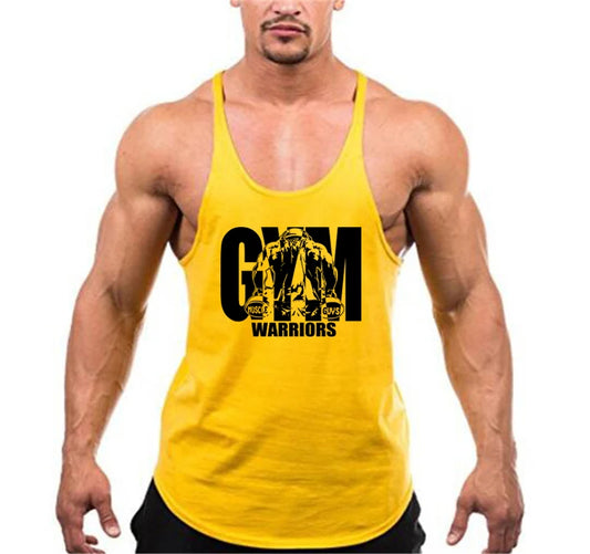 Men's Bodybuilding Tank - Cotton Sleeveless Gym Shirt - Hiccupzz