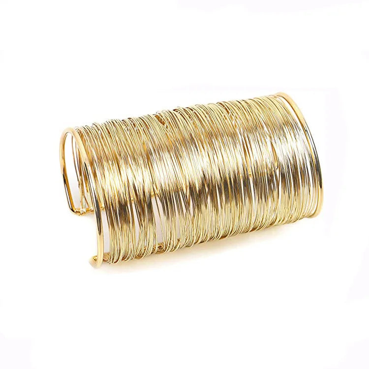 Simple Boho Coil Upper Arm Band Cuff Armlets for Women Girls, Adjustable Arm Bangle - Hiccupzz